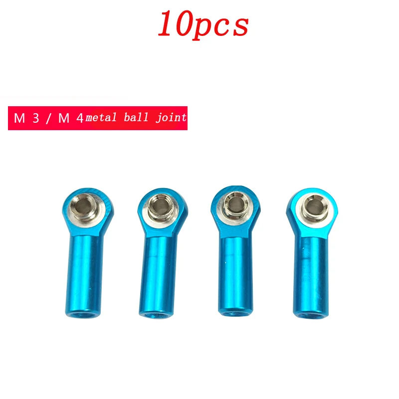 

10pcs M3 M4 Metal Ball Joint Buckle Steering Pull Rod CW/CCW Connecting Link Ends Tie s for DIY RC Car Model Boats