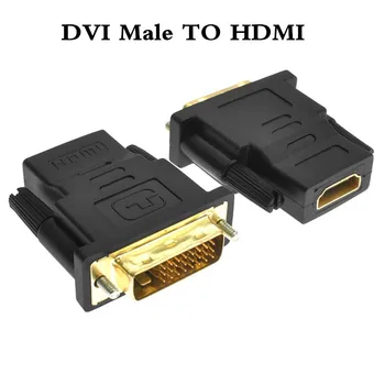 

HDMI Cable Desktop 1000pcs/lot DVI 24+1 Male to HDMI 19Pin Female M-F Adapter Converter for HDTV