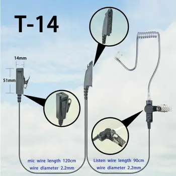 

2-wire Headset Earpiece Earphone PTT for Motorola HT750 HT1250 GP340 GP360 GP380 PRO5150 PRO7150 Walkie Talkie