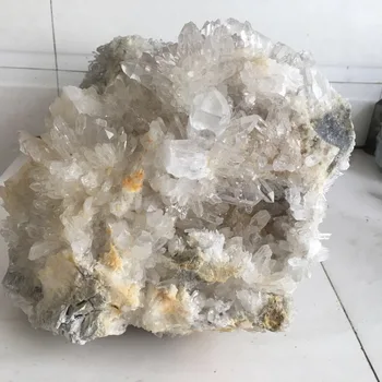 

Large size 7.3kg 100% Natural Unique Clear White Quartz Crystal Cluster Mineral Specimen