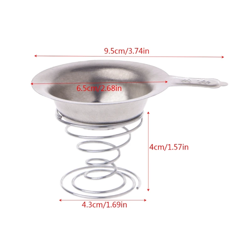 Ситечко для заварки из нержавеющей стали, сетчатый Чайный фильтр с весенним чайным лотком