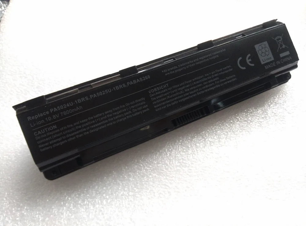 7800 мА/ч PA5025U-1BRS Аккумулятор для ноутбука TOSHIBA satellite L850 S840 L835 P870 L855 S845 L840 P875 L870 S850 L845