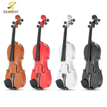 3/4 Violin Natural Acoustic Basswood Face Board Violin Aluminium Alloy Tailpiece Musical Instruments with Case Rosin Foam Box