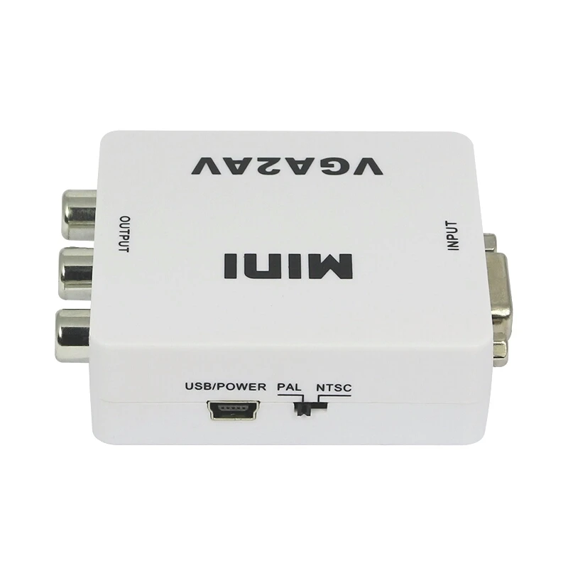 1080P Мини Графический видеоадаптер для видеосигнала конвертер RCA с 3,5 мм аудио VGA2AV/адаптер CVBS для ПК в HD tv Конвертация NTSC PAL SXGA 1920x1080