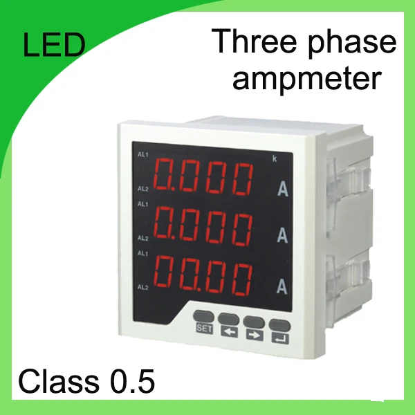ФОТО three phase digital ampere meter LED current meter  ammeter Class 0.5 digital current meter