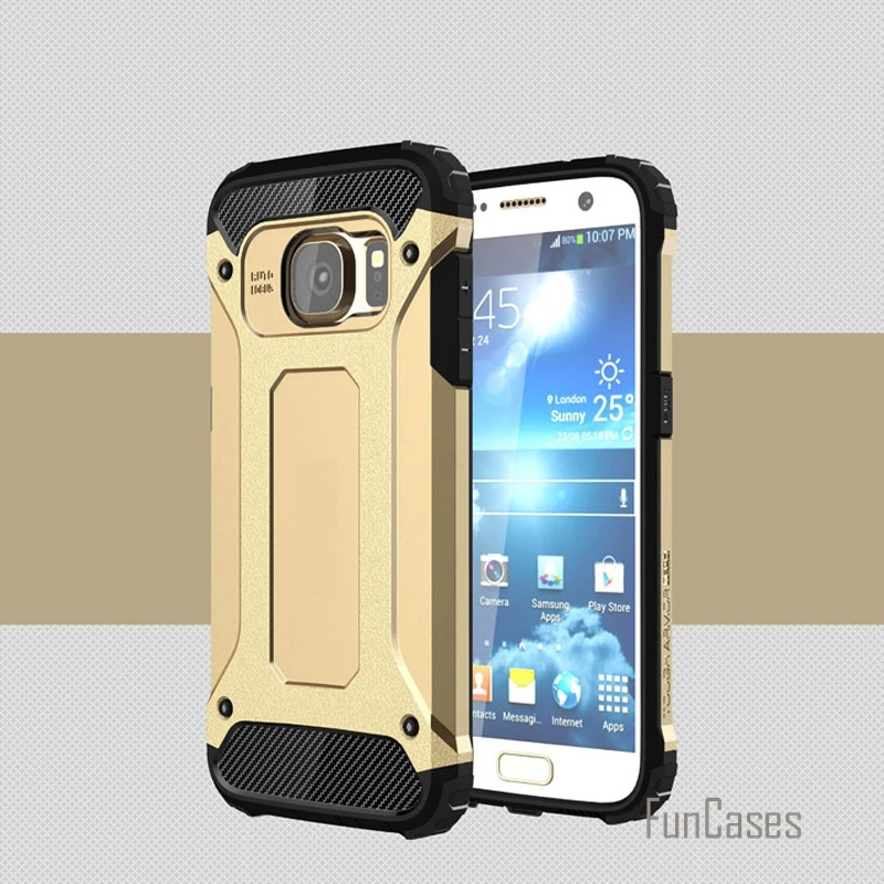 

Dual layer hard heavy duty pc + tpu armor case for samsung galaxy s7 edge s7 s6 edge s6 shock proof tough rubber covers cases >&