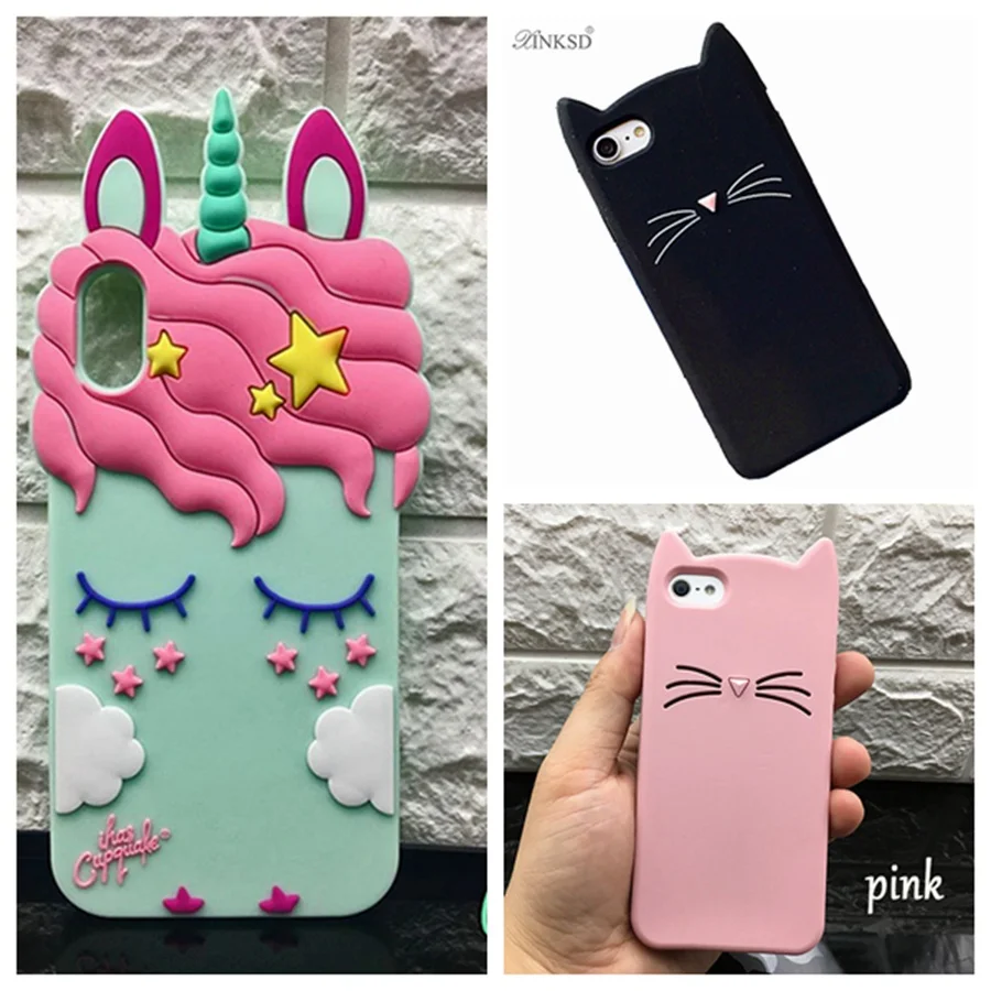 phone case 5G case For Apple iPhone 5 5S Cases 3D Cartoon Animal Silicone Soft Cases Cover Rabbit Cat Tiger Stitch for iphone5S