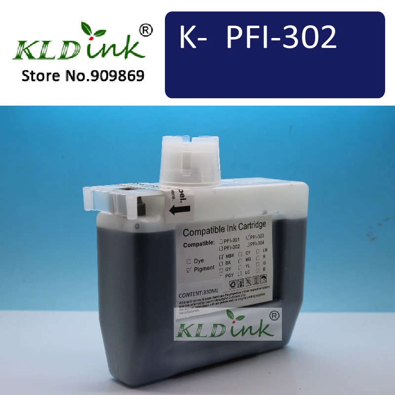 

KLDINK - PFI-302MBK Matte Black Ink Cartridge ( PFI302 2215B001 Ink) for imagePROGRAF ipf8000S printer