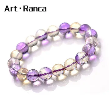 

Natural Amethyst 128 Polished Surface Fashion Jewelry Women's Bracelet