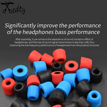 

OOTDTY 3 Pairs Original Memory Foam Ear Tips Noise Isolating Comfortable Ear Pads for KZ Headphone dropshipping