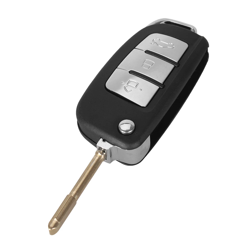 KEYYOU складной чехол для ключей, чехол для пульта дистанционного управления для Ford Fiesta Focus 2 Ecosport Kuga Escape C Max Ka 3 кнопки, флип-брелок для ключей HU101/FO21