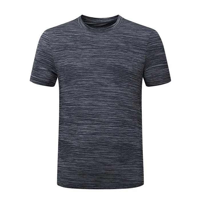 Новые Большие размеры M~ 5XL Лето Лидеры брендов и футболки быстросохнущая Футболка слим Для мужчин спортивная одежда футболка с коротким рукавом - Цвет: Gray