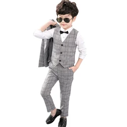 2019 Traje para Niño Traje a Cuadros 3 Piezas Niño Niño Boda Cheques Trajes de Traje Formal Traje Niños 3Pcs (Chaquetas + Chaleco + Pantalones) 2019 Traje para Niño Traje a Cuadros 3 Piezas Niño Niño Boda Cheques Trajes de Traje Formal Traje Niños 3Pcs (Chaquetas + Chaleco + Pantalones)