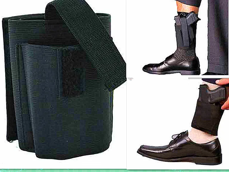 

Hunting Holsters Airsoftsports Glock Concealed Carry Ankle Holster Black Pouch Universal Leg Gun Lcp Lc9 Pf9 Small Auto Rh Case