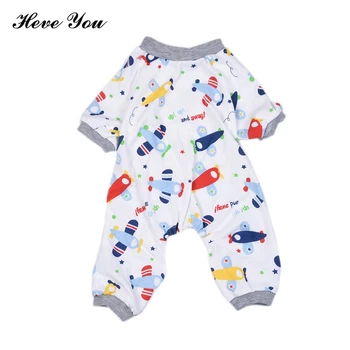 

Heve You Cotton Jumpsuits Soft Pet Pajamas Dog Pets Puppy Chihuahua Clothes Teddy Dog Romper Sleeping Cat Clothing XS~XL