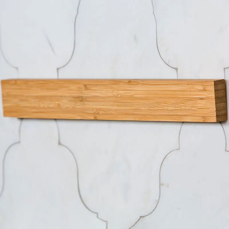 Мощная настенная магнитная лента для ножей, твердая бамбуковая деревянная стойка для ножей, 16 дюймов