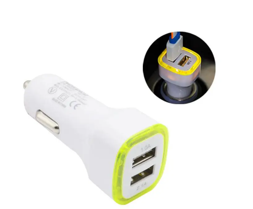 Бесплатная доставка светодиодный автомобильный телефон с 2 USB 3 А быстрая зарядка