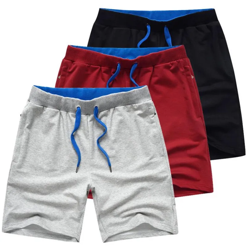 Летние повседневные шорты мужские хлопковые однотонные мужские пляжные шорты Брендовые мужские шорты удобные короткие M-4XL