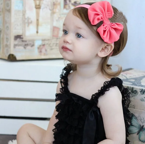 

5 pcs/lot Big Bowknot Baby Headbands Infant Baby Flower Hair Bands Children Kids Hair Accessory