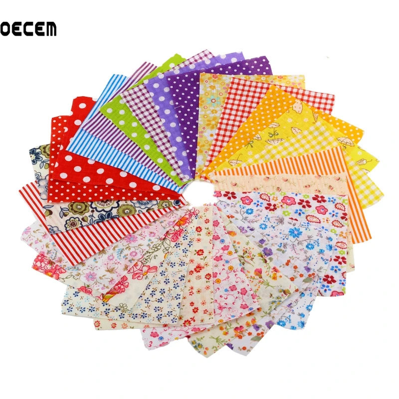 

Cotton Fabric Charm Packs Random Color Fabric Stash Sewing Patchwork Fabric Tissues For DIY Crafts 10X10CM 60Pieces