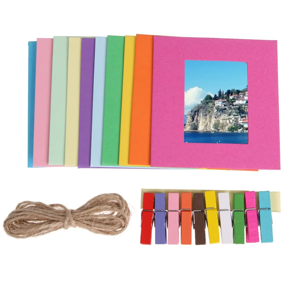 Kraft Paper Photo Frame for Pictures Hanging Frame Wedding Wall Decor Graduation Party Photo Booth Props