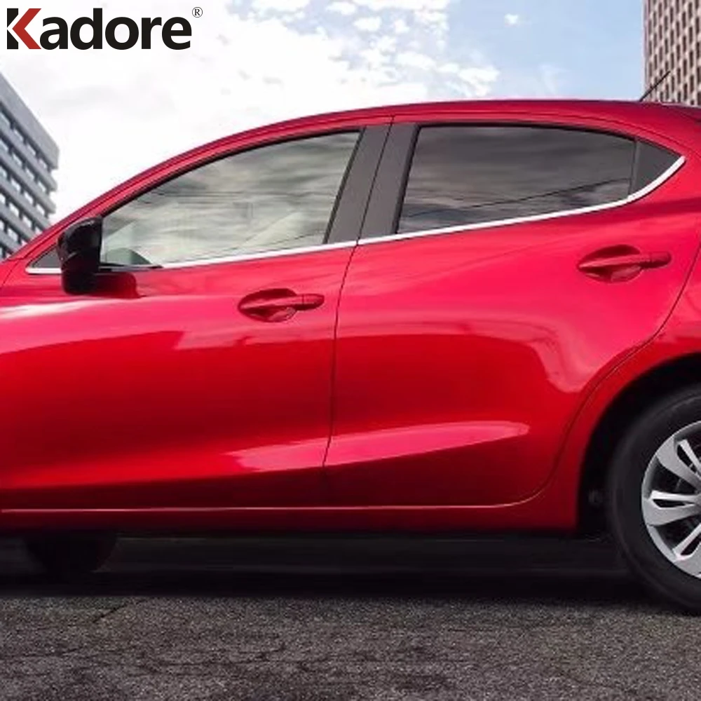 Для Mazda 2 DEMIO DJ хэтчбек оконная рама из нержавеющей стали Нижняя формовочная отделка автомобильные аксессуары