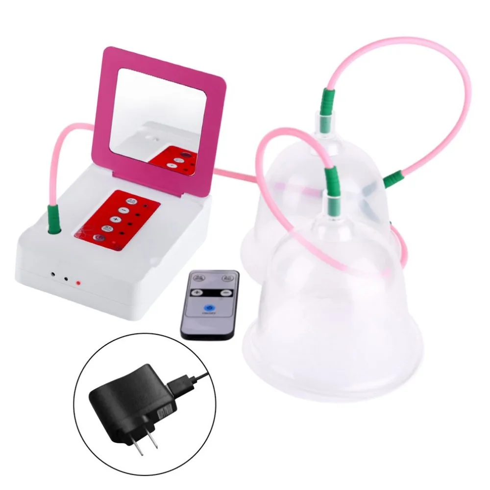 2018 Electric Vacuum Cup Dual Cups Beauty Breast Massager Liposuction Breast Enlarger Nipple