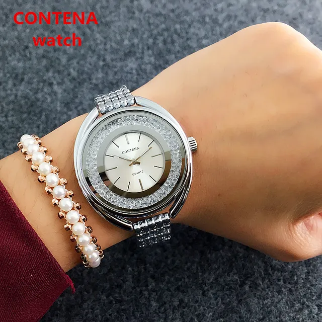 2018 CONTENA Crystal Diamond Luxury Brand Women Watches Rose Golden Watch Women 2018 CONTENA Crystal Diamond Luxury Brand Women Watches Rose Golden Watch Women