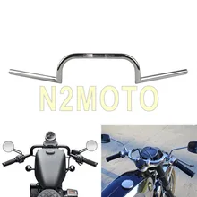 Chrome " 25 мм 7/8" 22 мотоциклетные Руль управления для мотоциклов " Rise Harley Винтаж Улица велосипед Кафе Racer откатной бар