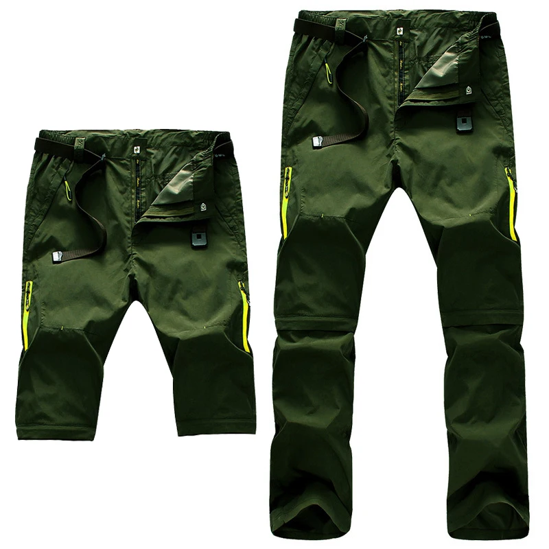 LoClimb extraíble de secado rápido pantalones de senderismo hombres 2018 de Trekking de verano de deportes al aire libre pantalones de montaña escalada pesca pantalones cortos AM096