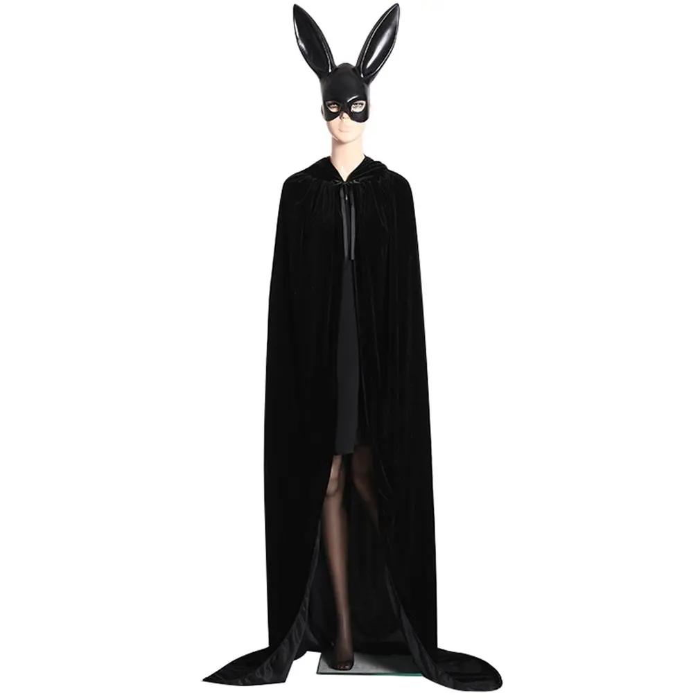 Adult Child Black Velvet Cape Cloak Dracula Hooded Vampire Cape Halloween Party Cloak Size S-XL Cosplay Death Gothic Heroic Kids Adult Child Black Velvet Cape Cloak Dracula Hooded Vampire Cape Halloween Party Cloak Size S-XL Cosplay Death Gothic Heroic Kids