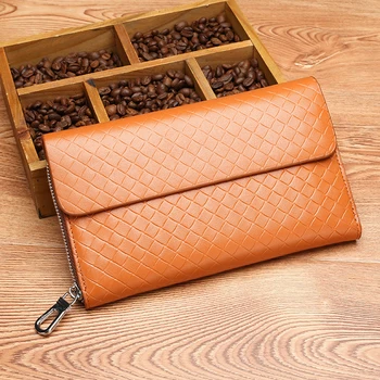 

PURANI Men Purses Big Wallet Men Coin Purse Business Male Zipper Clutch Bag Leather Wallets Brand Long Phone Bag Money Wallet