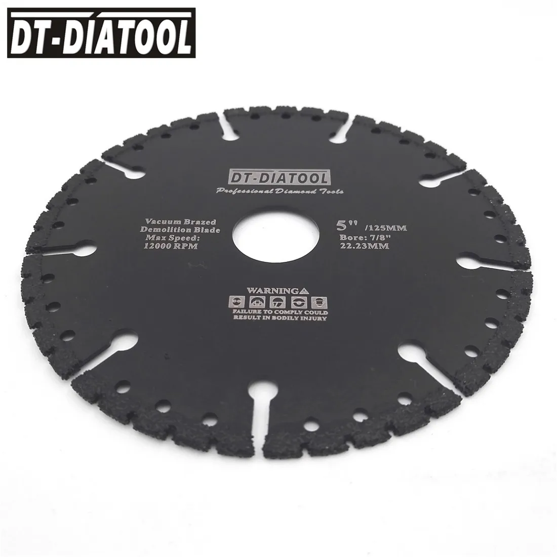 DT-DIATOOL 1pc Vacuum Brazed Diamond cutting disc for multi Purpose for Rebar aluminum hard granite rescue saw blade 4.5"-9"