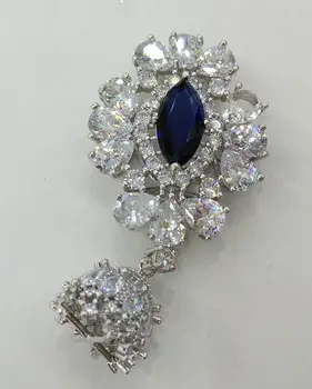 

AA+ 2sets Emeral Green Micro Pave Diamond Connector 70mm, Blue Pave Diamond CZ pendant Jewelry oval reactangle Jewelry Focal Bea