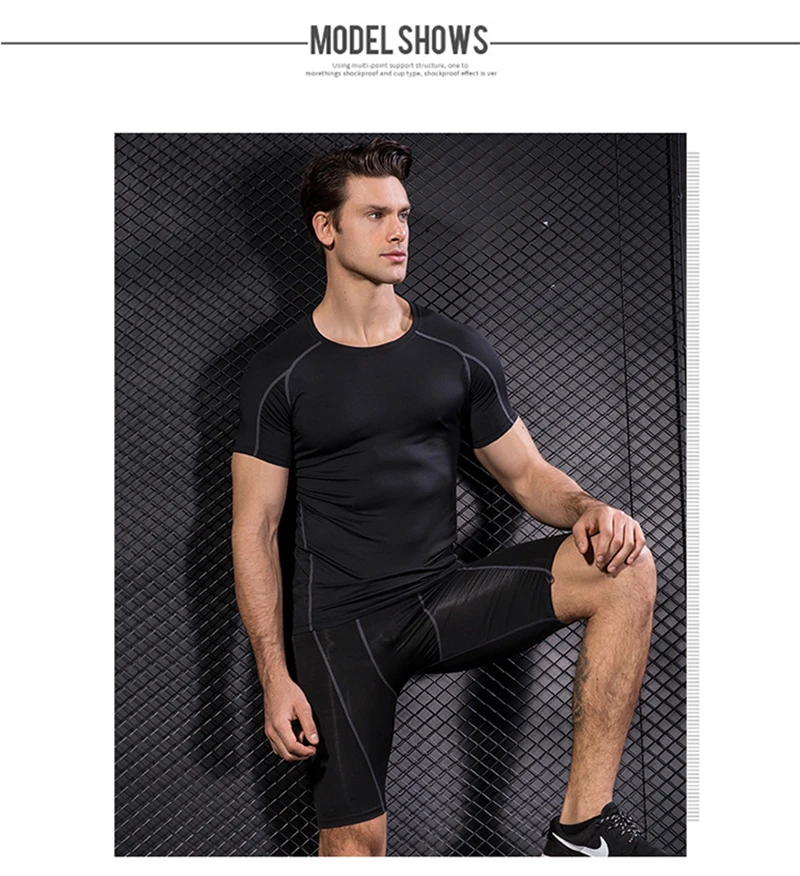 Новые мужские футболки быстросохнущая облегающая фитнес футболки для бега мужские однотонные с коротким рукавом спортивные футболки для спортзала Мужская спортивная одежда
