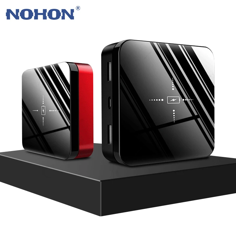 NOHON 20000 мАч Qi Беспроводное зарядное устройство банк питания для iPhone samsung Xiaomi телефон внешний аккумулятор портативный Банк питания быстрая зарядка