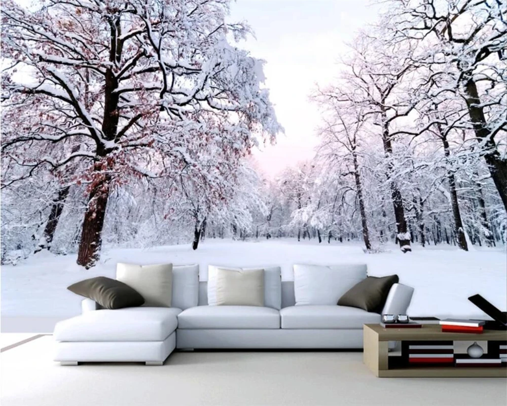 Beibehang зимние пейзаж росписи обои HD Лось Гостиная Спальня ТВ фон декоративные фоне стены 3d обои
