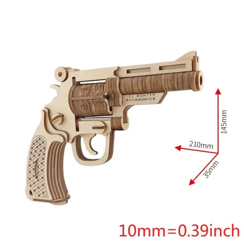 Моделирование 3D пистолет Модель древесины собрать головоломки разобрать головоломки Дети интеллект Развивающие игрушки для детей