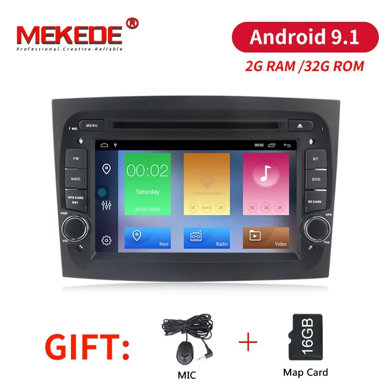 

MEKEDE 2+32G 4 core Android 9.1 Car DVD For Fiat Doblo 2015 2016 Auto Stereo Radio FM RDS Audio Video GPS Navigation