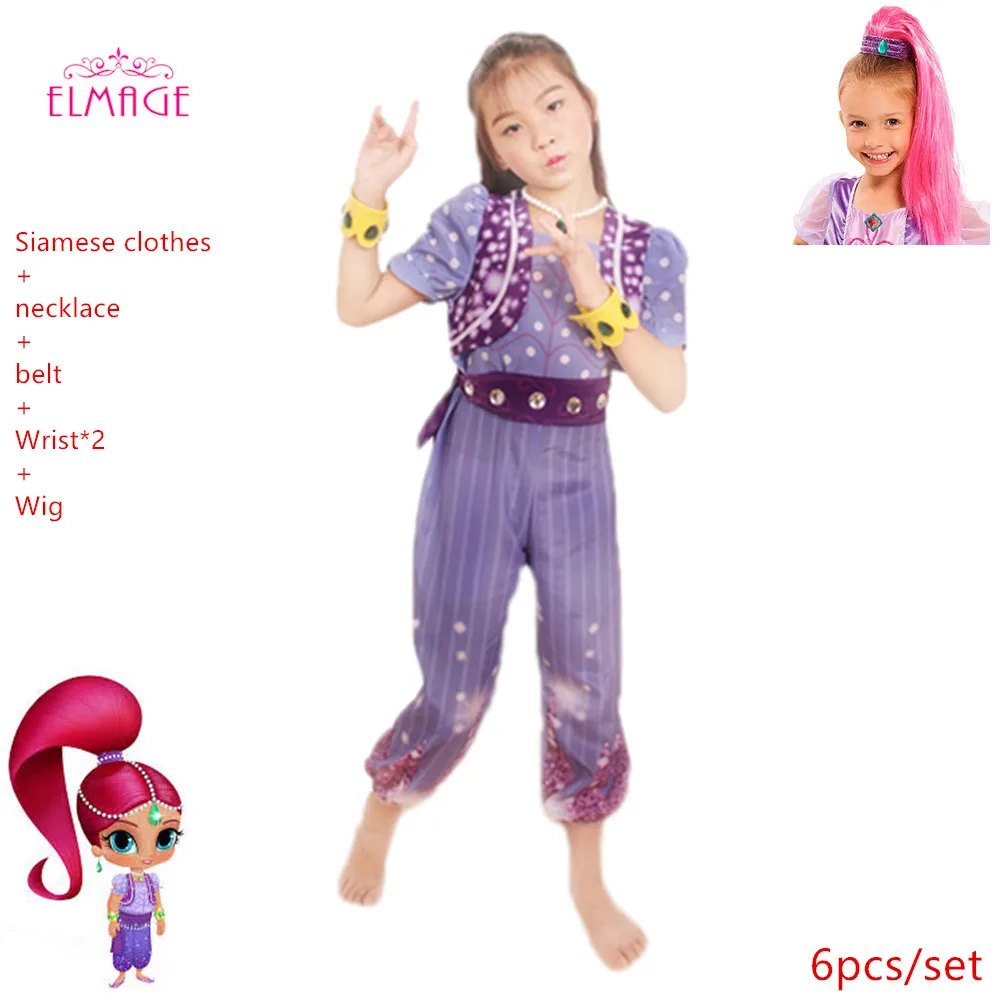 

Children's day Shimmer and Shine Boxed Shimmer Dress Up Set Pre School Costume cosplay costumes Girls Outfit Halloween clothes