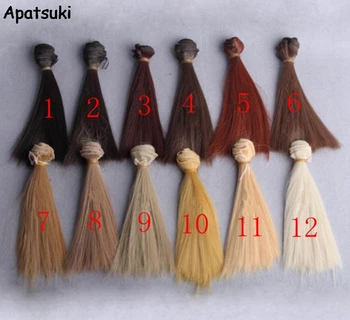 

1pc 15*100cm Natrual Color Wig For Barbie Dolls High Temperature Wire Handmade Doll Wig Hair For 1/3 1/4 1/6 BJD Dolls