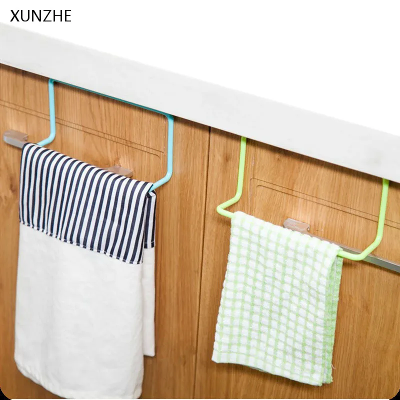 

XUNZHE Creative Door Back Single Rod Storage Rack Cabinet Door Towel Rack Apron Frame Multi-Purpose Home Kitchen Accessories