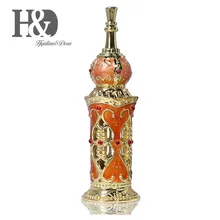 H& D 13 мл арабский дворец здание Ретро металлический флакон для парфюма античный стеклянный цветок Виноградная лоза эфирное масло бутылка Свадебный/домашний декор