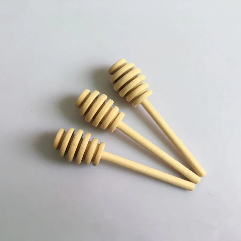 300pcs 4 Inch Wood Honey Dipper Stick Server for Honey Jar Dispense
