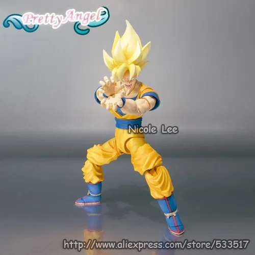 PrettyAngel-Подлинная фигурка Bandai Tamashii Nations S. H. Figuarts Dragon Ball Z Super Saiyan Son Goku