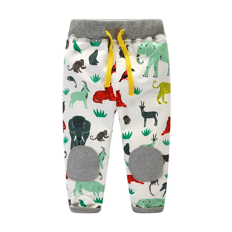 

Boys new cotton cute pants kids spring autumn winter cartoon pants with printed lovely animals boys top quality pants