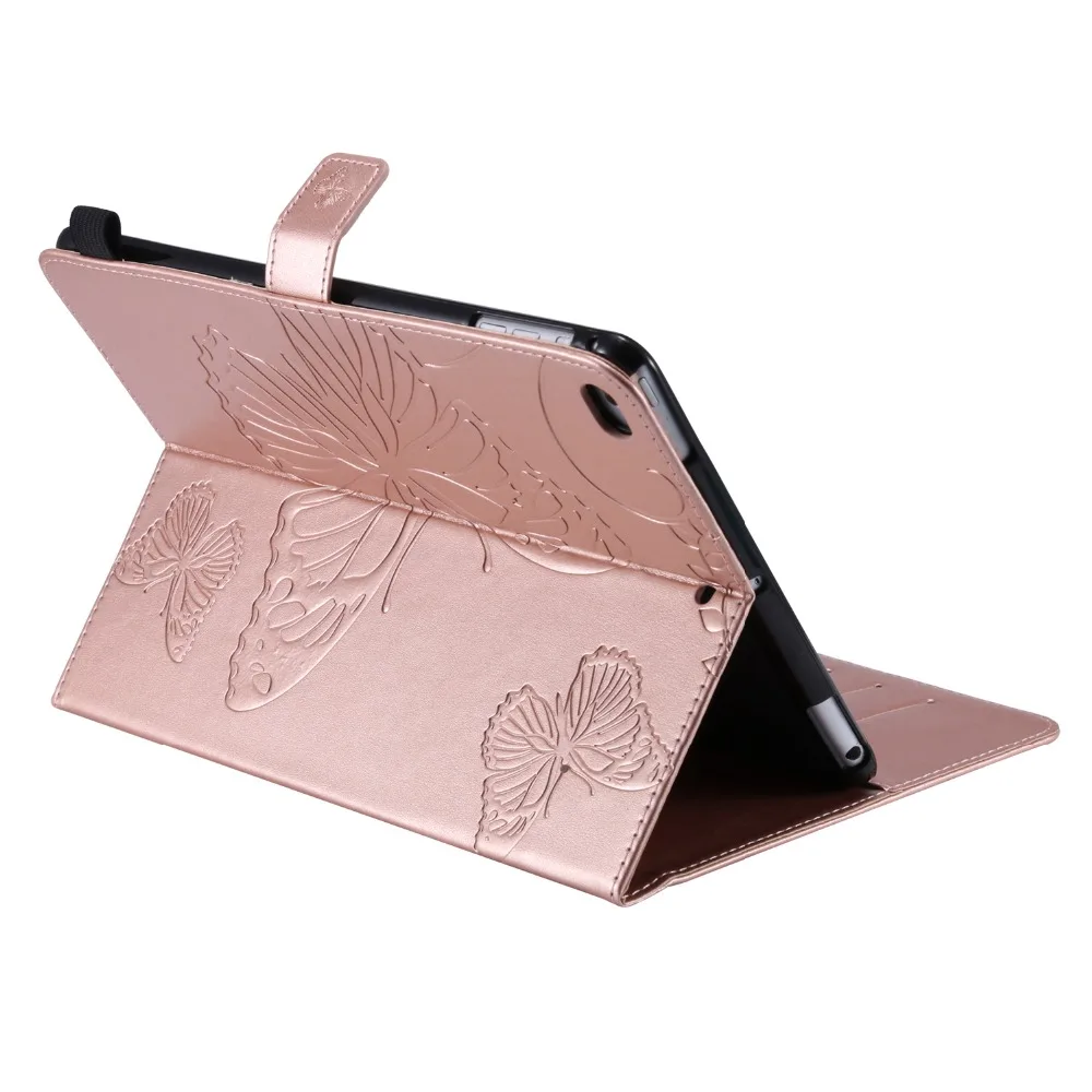 Для Coque iPad 9,7 Чехол элегантный бабочка кожаный бумажник Folio Kickstand чехол для iPad 9,7 дюймов слот для карт планшета