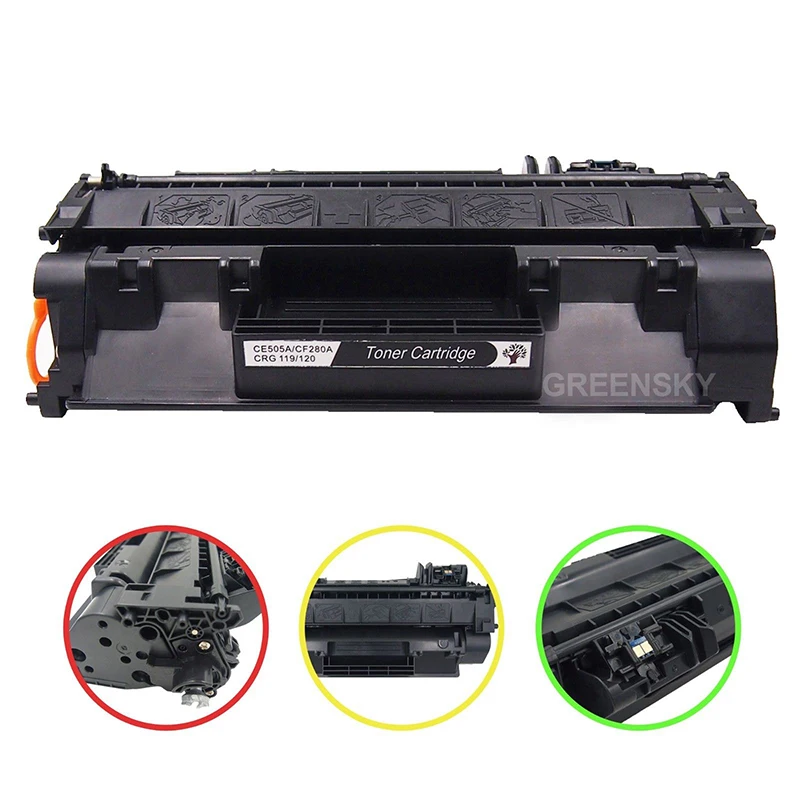 GREENSKY 3 шт CF280A 80A черные красящие картриджи для hp LaserJet Pro 400 M401dw M401n M401dn M401dne M401a 401 MFP