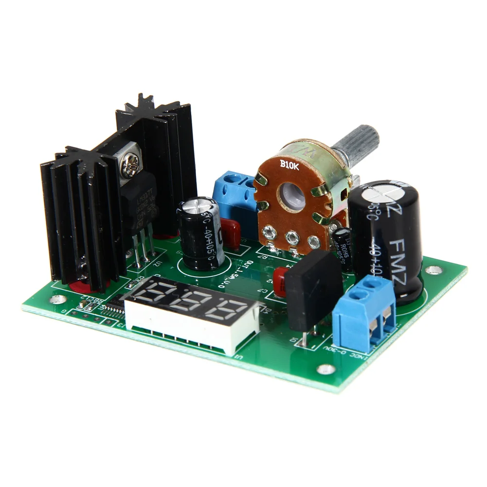 LM317 Регулируемый Напряжение Регулятор Шаг вниз Питание модуль 2A DC 0-30 В постоянного тока 0-22 V до 1,25-28 V светодиодный вольтметр