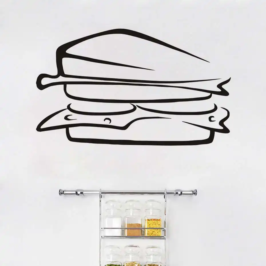 Delicious Sandwich Food Vinilo Estilo Europeo Removible Pegatinas